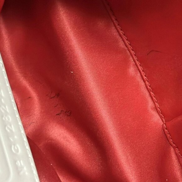 Auth COACH Poppy Tartan Foldover Signature 21139 White Blue Red Jacquard Leather - Picture 8 of 13